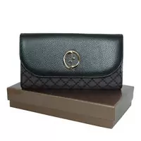 gucci donne portafoglio -5739-grid-nero-chiffon-nero-cuir